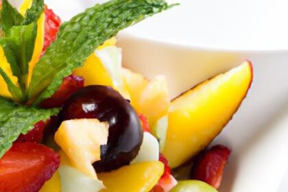 Refreshing Mixed Fruit Salad with Zesty Mint Dressing