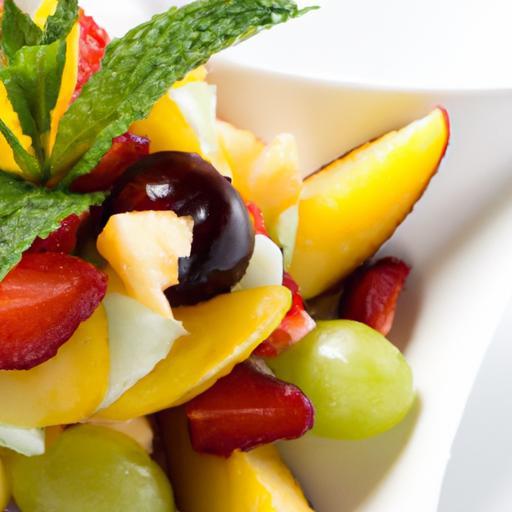 Refreshing Mixed Fruit Salad with Zesty Mint Dressing