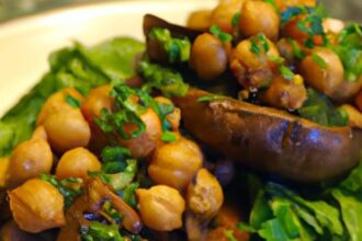 Hearty Vegan Spinach & Chickpea-Stuffed Portobello Mushrooms