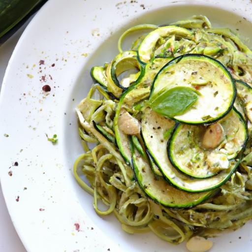 Fresh & Creamy: Vegan Zucchini Noodles with Avocado Pesto