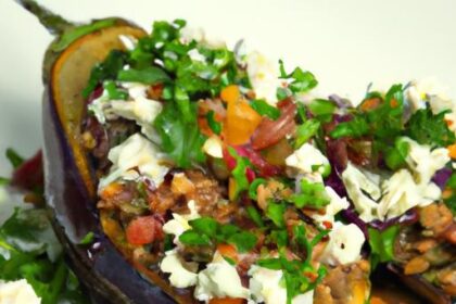 Savory Lamb & Feta Stuffed Eggplant: A Mediterranean Delight