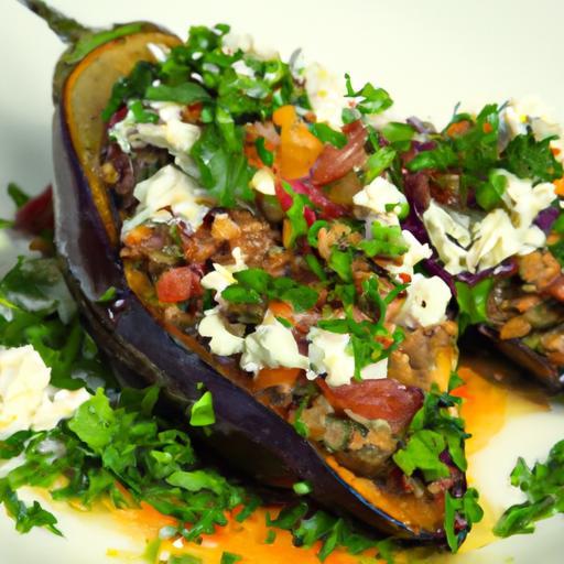 Savory Lamb & Feta Stuffed Eggplant: A Mediterranean Delight