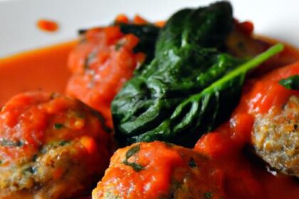 Zesty Lamb Meatballs Simmered in Spicy Tomato Sauce