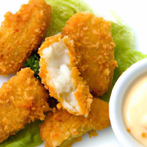 Golden Crispy Fish Bites Paired with Zesty Tartar Sauce