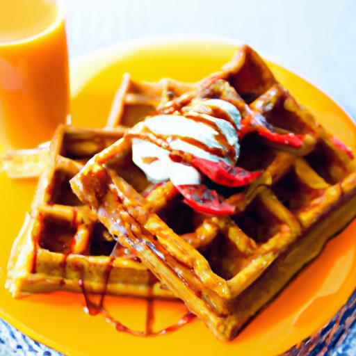 Cozy Pumpkin Spice Waffles Drizzled ‌with Maple⁤ Syrup Magic