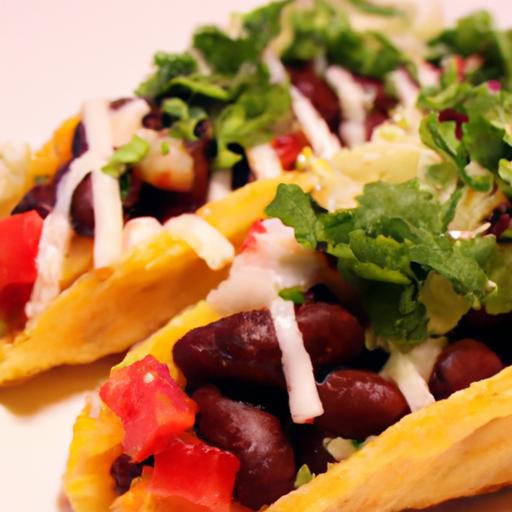 Crunchy Tortilla Delight: Beans, Cheese, Lettuce & Sauce