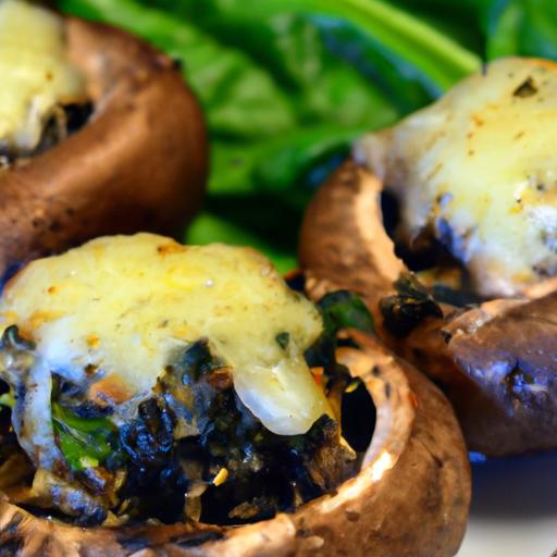 Savory Spinach & Feta Stuffed Portobello Mushrooms Delight