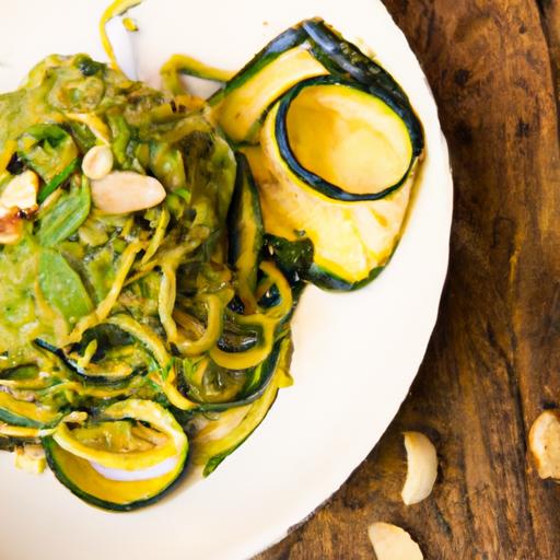 Fresh & Creamy: Vegan Zucchini Noodles with Avocado Pesto