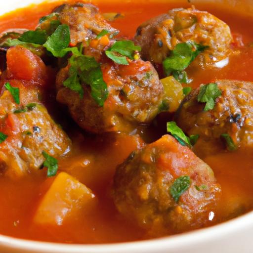 Hearty Beef Meatball Stew: A Savory Tomato delight