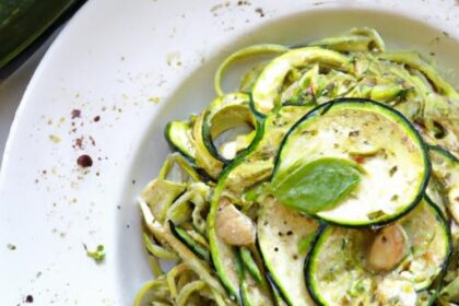 Fresh & Creamy: Vegan Zucchini Noodles with Avocado Pesto