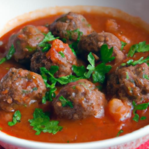 Hearty Beef Meatball Stew: A Savory Tomato Delight