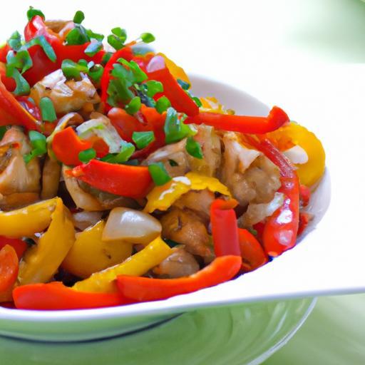 Zesty Sweet and Sour Chicken with Colorful Bell Peppers