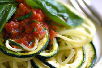 Zucchini Noodles with Tomato Basil Sauce: Fresh & Flavorful