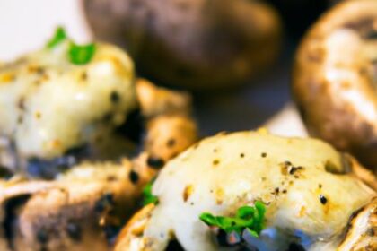 Savory Vegetarian Stuffed Mushrooms with Melty Cheese Delight