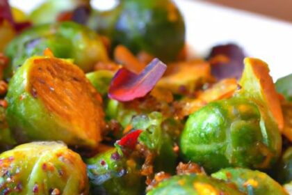 Golden Bites: Roasted Brussel Sprouts & Sweet Potato Magic