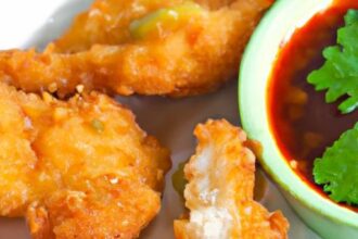 Crunchy Chicken Tenders Paired with Zesty Sweet Chili Sauce