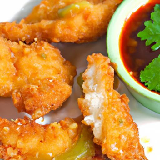 Crunchy Chicken Tenders Paired with Zesty Sweet Chili Sauce