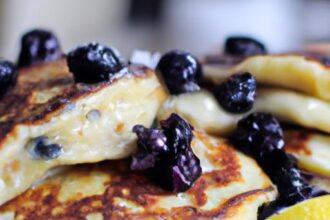 Brighten Mornings with Zesty Lemon Ricotta Blueberry Pancakes