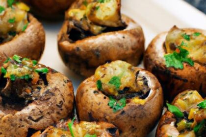 Delicious Veggie & Cheese Stuffed Mushrooms: A Flavorful Treat