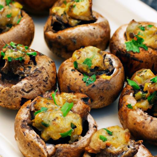 Delicious Veggie & Cheese Stuffed Mushrooms: A Flavorful Treat