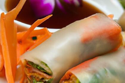 Crisp Vegetable Spring Rolls Paired Perfectly with Soy Sauce