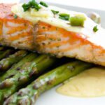Savor Grilled Salmon with Garlic Butter and Crisp Asparagus