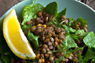Brighten Your Plate: Lentil & Spinach Salad with Zesty Lemon