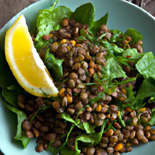 Brighten Your Plate: Lentil & Spinach Salad with Zesty Lemon
