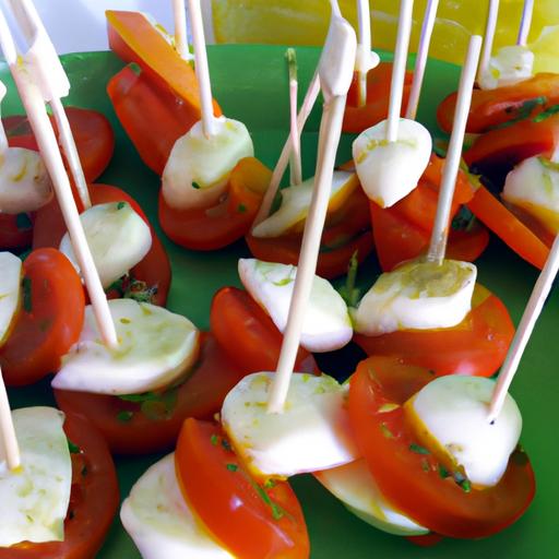Fresh Tomato & Mozzarella Skewers: A bite-Sized Delight