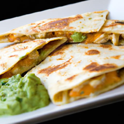 Ultimate Chicken Quesadillas with creamy Guacamole Twist