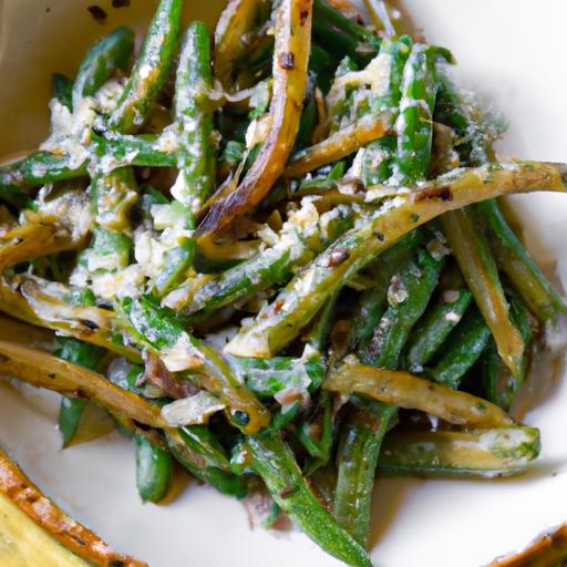 Golden Crispy Roasted Green beans with Parmesan Boost