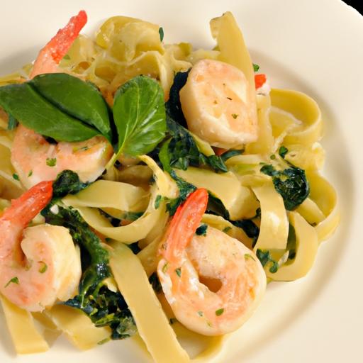 Savor the Perfect Blend: Shrimp and Spinach pasta Delight