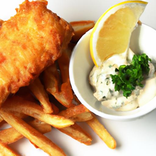 Golden Crispy fish & Chips Paired with zesty Tartare Sauce