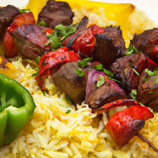 Flavorful Lamb & Veg Skewers Paired with Perfect Rice Pilaf