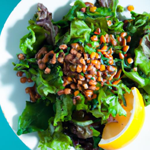 Brighten Your Plate: Lentil & Spinach Salad with Zesty Lemon