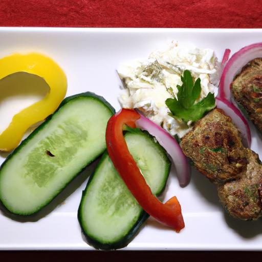 Savor the Flavors: Lamb Kofta with Fresh Tomato Cucumber Salad