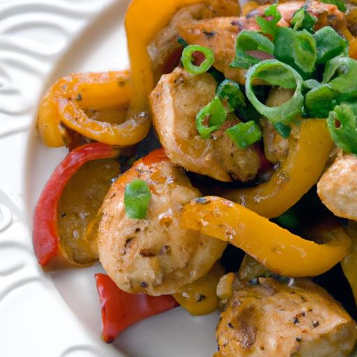 Zesty Sweet and Sour Chicken with Colorful Bell Peppers