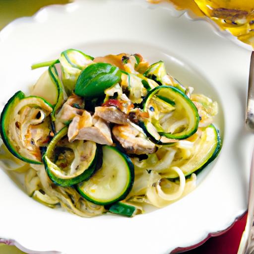 Zucchini Noodles with Garlic Chicken: A Fresh, Flavorful Feast