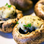 Savory Vegetarian Stuffed Mushrooms with Melty Cheese Delight