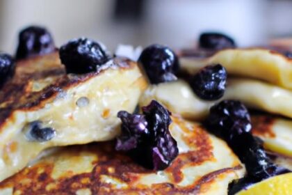 Brighten Mornings with Zesty Lemon Ricotta Blueberry Pancakes
