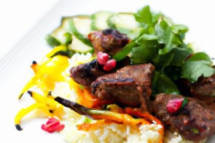 Flavorful Lamb & Veg Skewers Paired with Perfect Rice Pilaf
