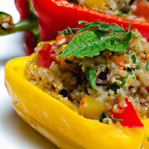 Colorful Stuffed Bell Peppers with Quinoa and Veggies