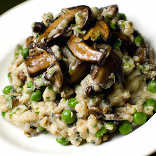 Creamy Vegan Mushroom and Pea Risotto: A Flavorful Delight