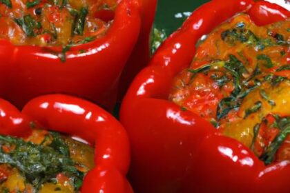Savor the Flavor: Chicken & Spinach Stuffed Bell Peppers