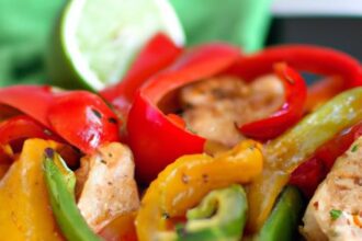 Sizzling Chicken Fajitas: Colorful Bell Pepper Delight