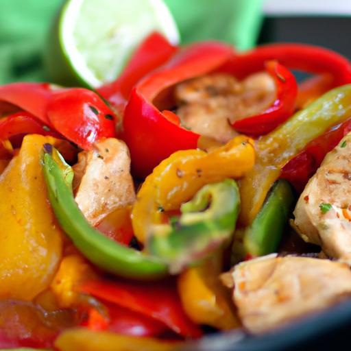 Sizzling Chicken Fajitas: Colorful Bell Pepper Delight