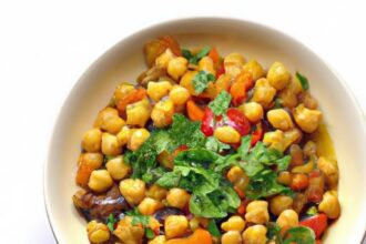 Hearty Chickpea & Tomato Stew with Fresh Cilantro Twist