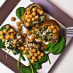 Hearty Vegan Spinach & Chickpea Stuffed Portobello Delight