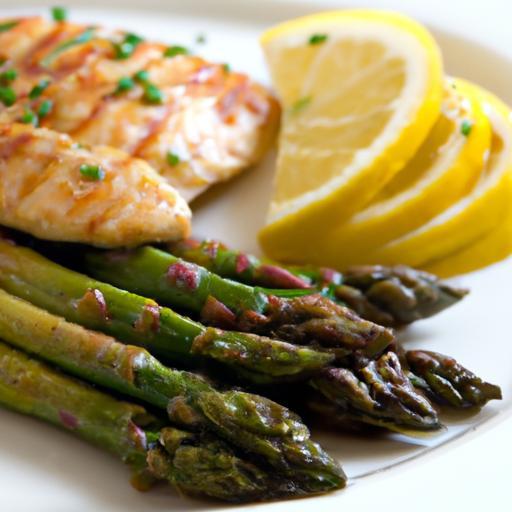 Zesty Lemon Garlic Chicken Breast with Crisp Asparagus Flair