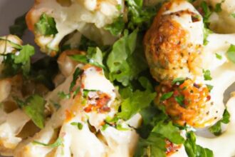 Golden Roasted Cauliflower Drizzled with Creamy Tahini Bliss